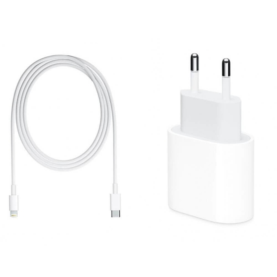 Pachet Incarcator Apple USB C 18W + cablu de date originale F1