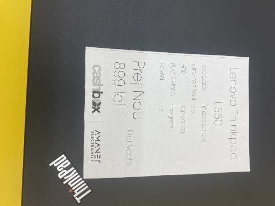 Imagine Lenovo ThinkPad L560 i5 6200 / 8GB RAM SSD 256GB