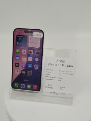 Imagine IPhone 15 Pro Max 256GB bat 85%
