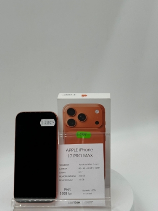 Imagine IPhone 17 Pro  256GB baterie 100% 17 cicluri