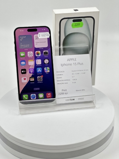 Imagine IPhone 15 Plus 128GB Baterie 89%