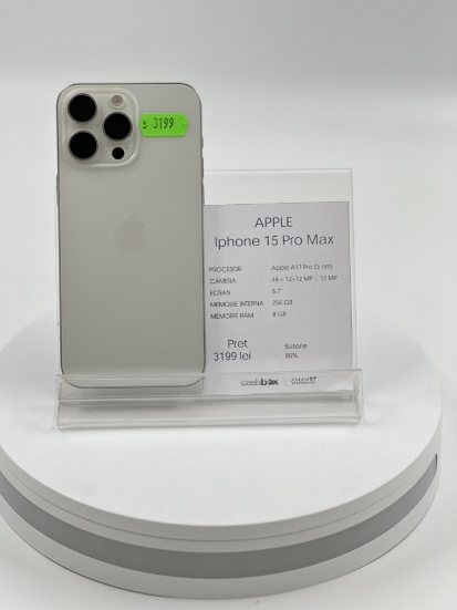 Imagine IPhone 15 Pro Max 256GB bat 90% 