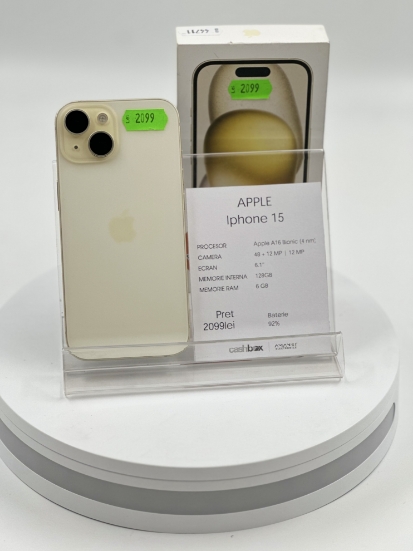 Imagine IPhone 15 128GB Baterie 92%