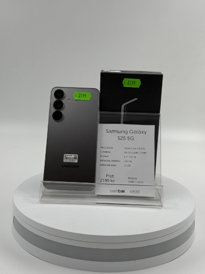 Imagine Samsung Galaxy S25 128GB baterie 100% 1 ciclu