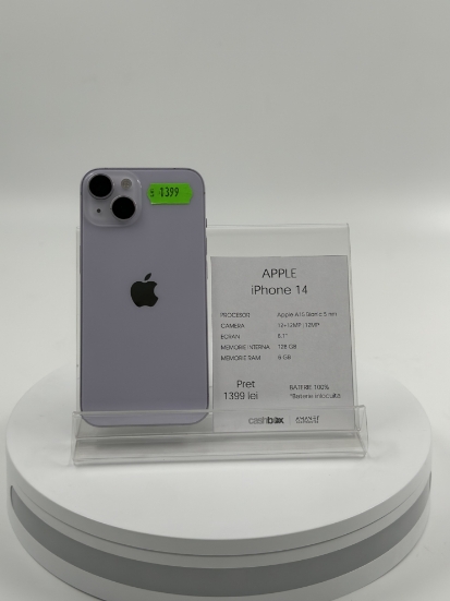 Imagine IPhone 14 (128) BATERIE 100% Inlocuita