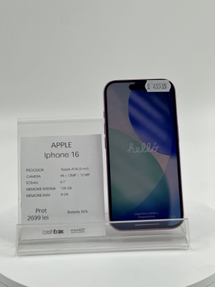 Imagine IPhone 16 128GB baterie 95% 