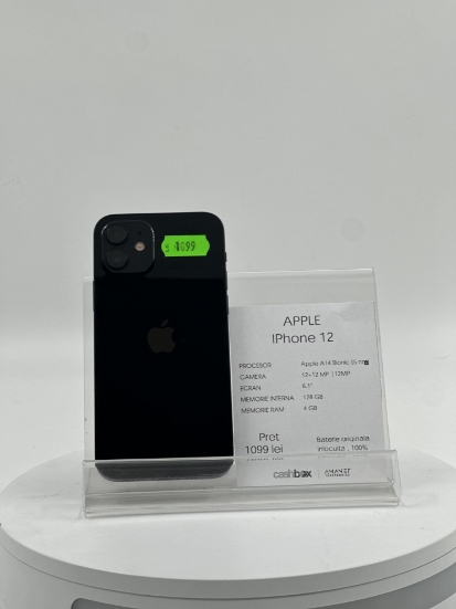 Imagine IPhone 12 (128) baterie 100%, originala inlocuita