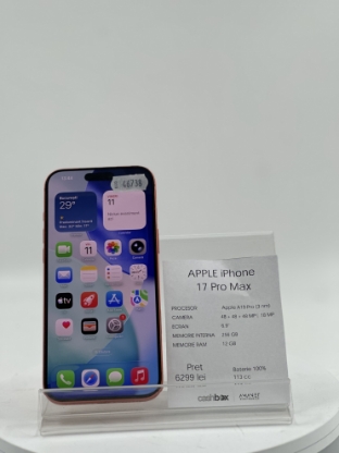 Imagine IPhone 17 PRO MAX 256GB BATERIE 100% 113cc