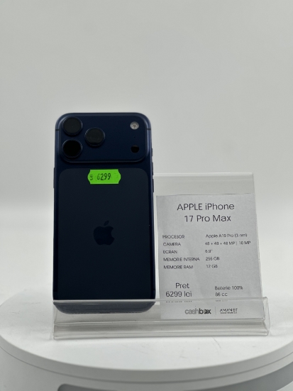 Imagine IPhone 17 PRO MAX  256 GB Baterie 100% 86CC 