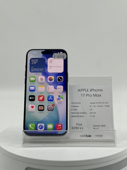 Imagine IPhone 17 PRO MAX  256 GB Baterie 100% 86CC 