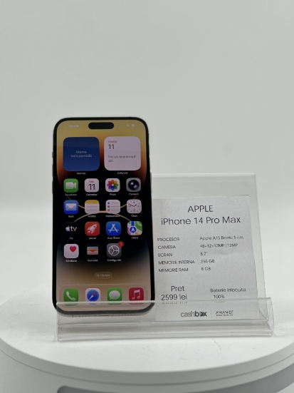 Imagine IPhone 14 Pro Max (256GB) Baterie 100% Inlocuita