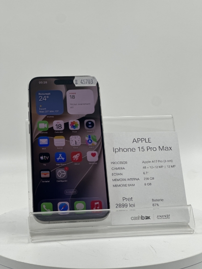 Imagine IPhone 15 Pro Max 256GB bat 87% 