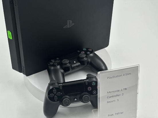 Imagine PlayStation 4 Slim 1TB  +2 Controller + 1 Joc