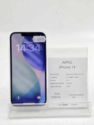 Imagine IPhone 14 256GB BATERIE 85%