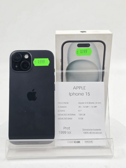 Imagine IPhone 15 128GB Baterie 100% 46CC