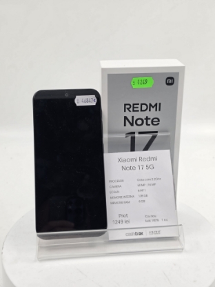 Imagine Xiaomi Redmi Note 17 5G 128GB 6GB+6GB RAM PRODUS NOU