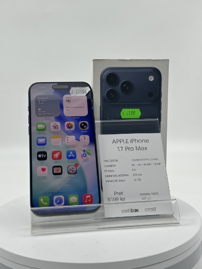 Imagine IPhone 17 Pro Max  256GB Baterie 100% 107CC