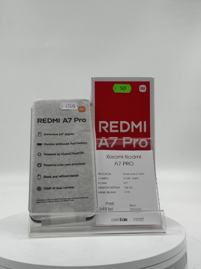 Imagine  Xiaomi Redmi A7 Pro 128GB 4GB RAM+4GB RAM Produs Nou